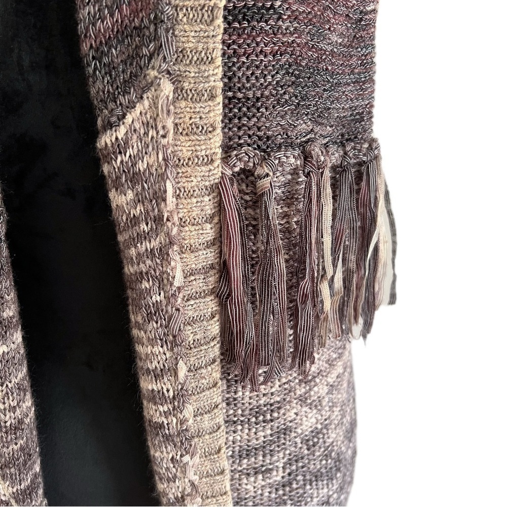 Forever 21 Textured Fringe Knit Vest / Shawl (Sz m) - Picture 3 of 8